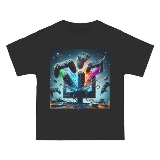 Clothing/ Gaming/ Unisex/ Tee Shirt: Gaming Explosion Short-Sleeve T-Shirt | Unisex Tee, Gamer Gift, Video Game Shirt, Fun Casual Wear, Gaming Apparel