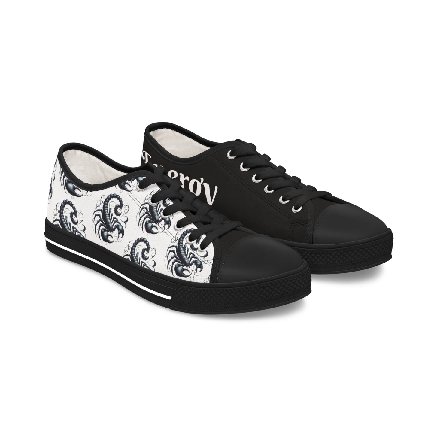 Shoes / Footwear / Sneakers: Scorpio Women's Low Top Sneakers, Zodiac Sneakers, Astrology Shoes, Unique Graphic Sneakers, Gift for Scorpio, Casual Footwear