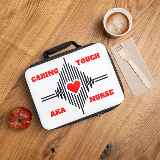 Lunch bag / Food Equipment/: Caring Nurse Lunch Bag - Heartbeat Design, Nurse Gift, Work Bag, Medical Professional, Lunch Tote, Healthcare Appreciation