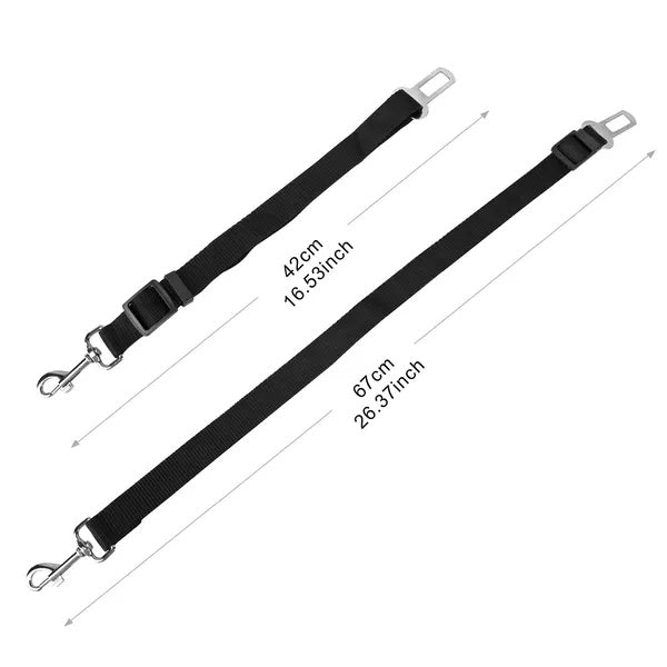 2-Pack Pet Seat Belt Leash for Dogs & Cats | Adjustable Safety Harness