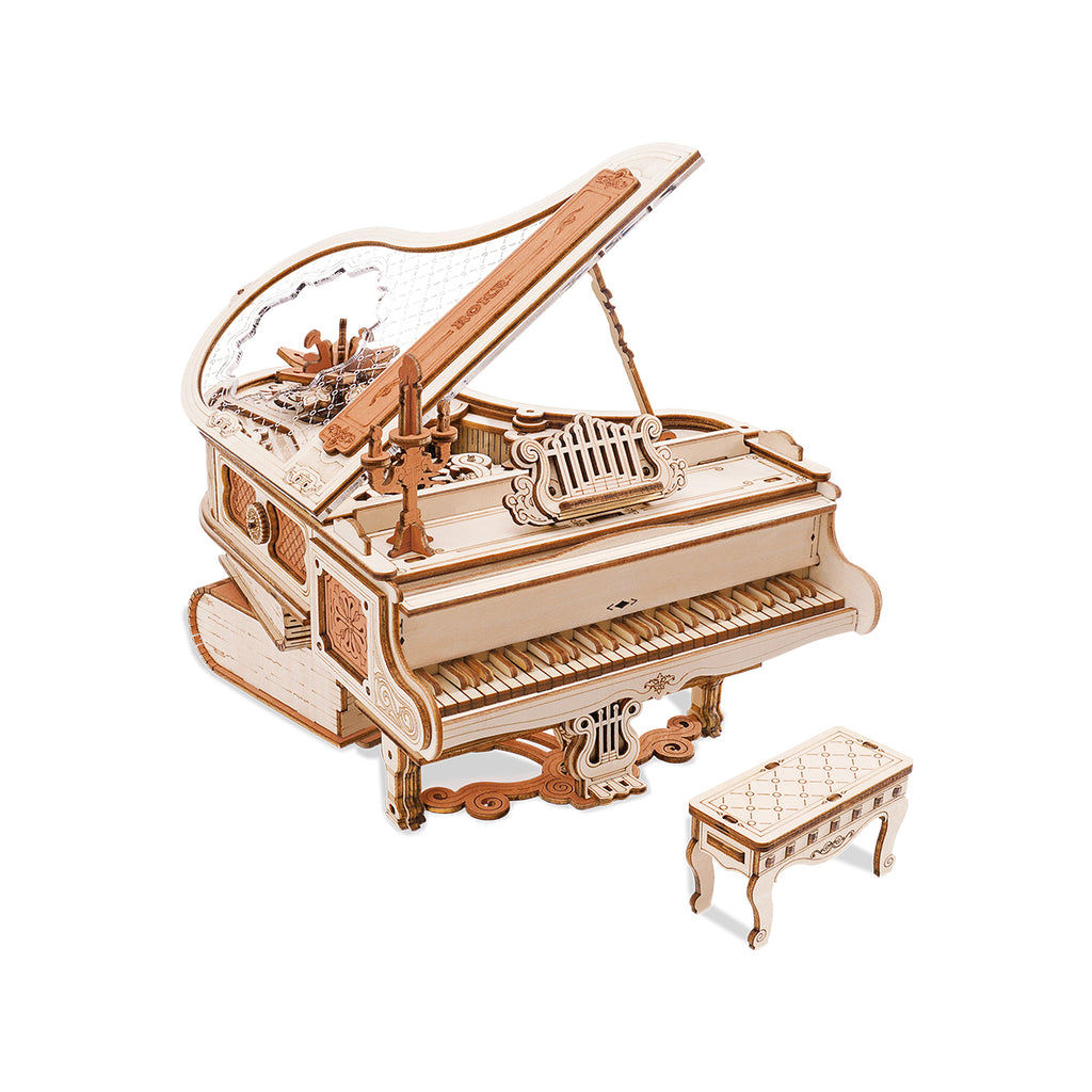 Robotime 3D Wooden Puzzle Magic Piano Music Box - 223pcs
