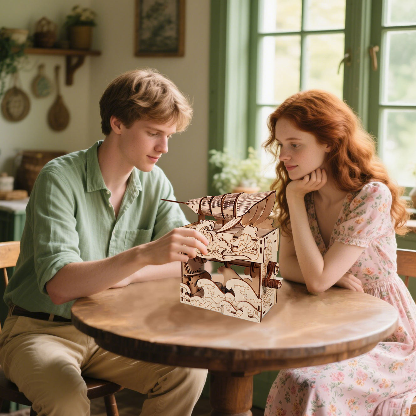 MUSIC PARK 3d Wooden Puzzle Hand Whale Music Box Handmade Assembly Model Kit