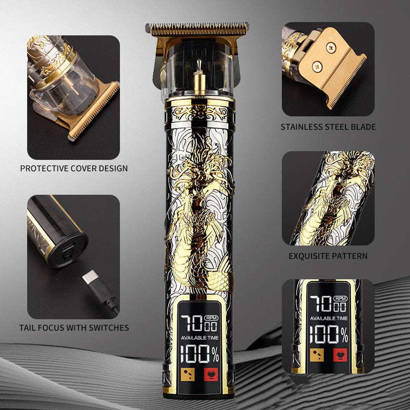 Hair Clipper Electric Electrical Hair Cutter Retro Oil Head Engraving