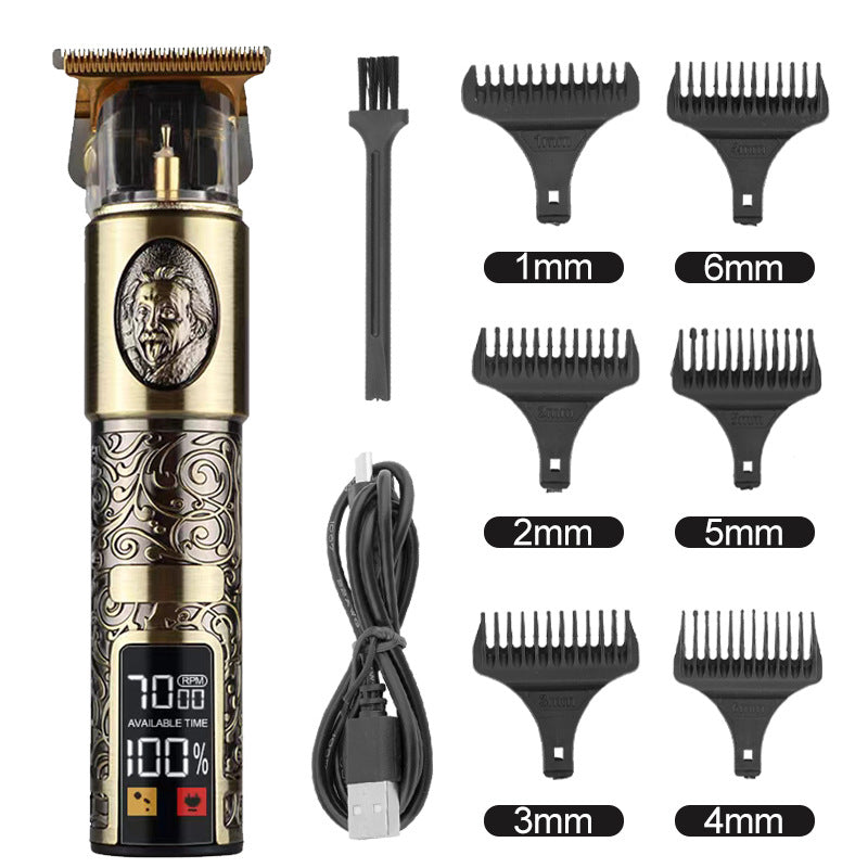 Hair Clipper Electric Electrical Hair Cutter Retro Oil Head Engraving