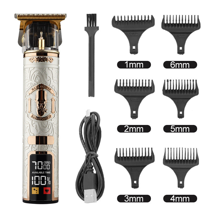 Hair Clipper Electric Electrical Hair Cutter Retro Oil Head Engraving