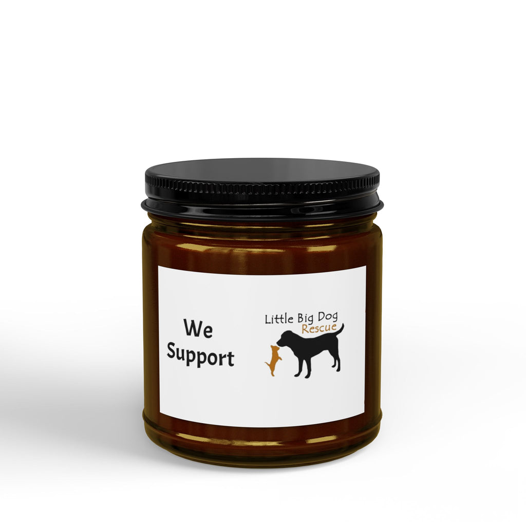 Soy Support Candle — 4oz & 9oz Amber Jar (We Support Little Big Dog Rescue)