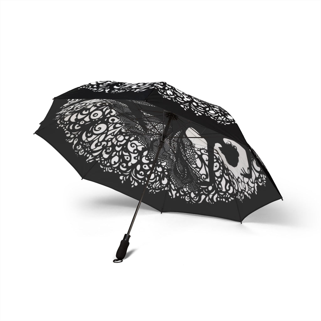 Elegant Floral Foldable Umbrella - Chic Rain Accessories for Women