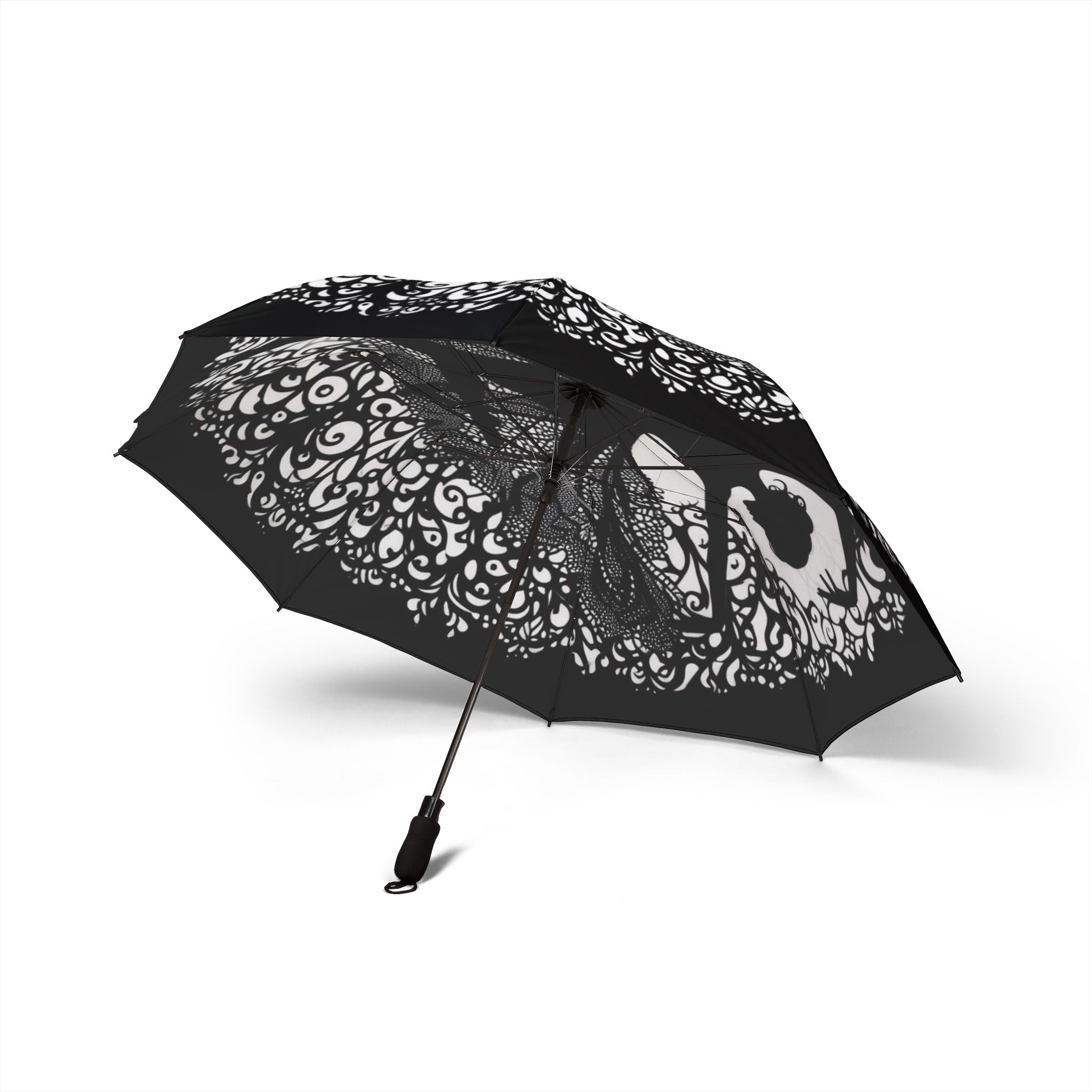 Elegant Floral Foldable Umbrella - Chic Rain Accessories for Women