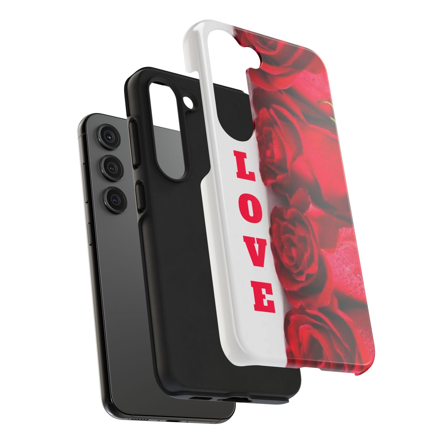 Electronics / Tech & Gadgets: Romantic Rose Love Phone Case, Valentine's Gift, Floral Protective Cover, Cute Phone Accessory, Thoughtful Gift Idea