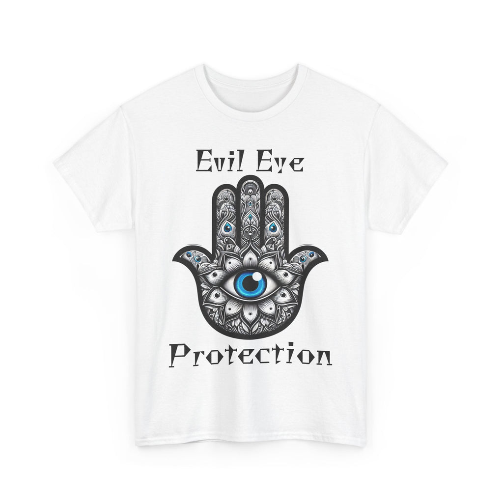 Evil Eye Protection T-Shirt - Spiritual Boho Gift with Praying Hands