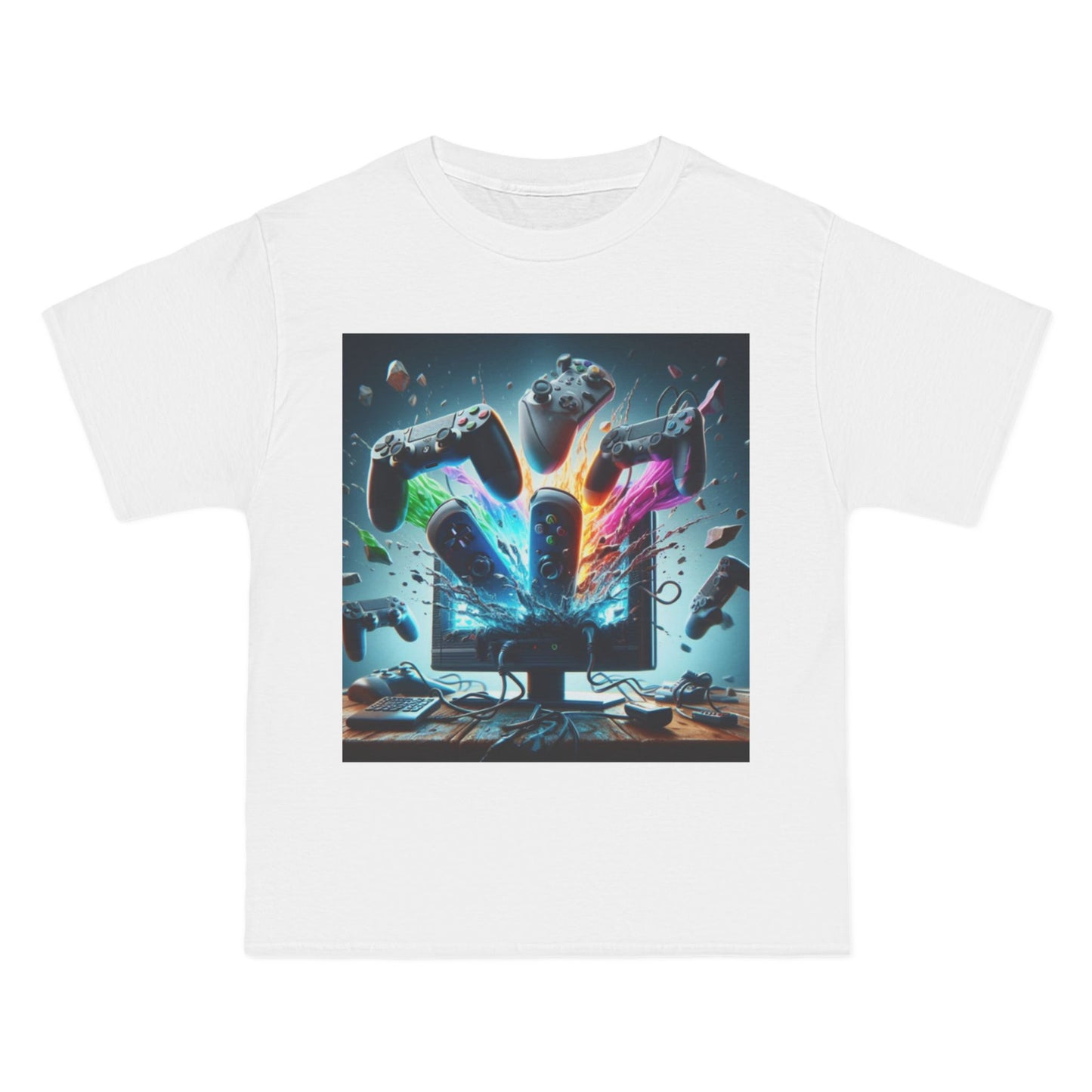 Clothing/ Gaming/ Unisex/ Tee Shirt: Gaming Explosion Short-Sleeve T-Shirt | Unisex Tee, Gamer Gift, Video Game Shirt, Fun Casual Wear, Gaming Apparel