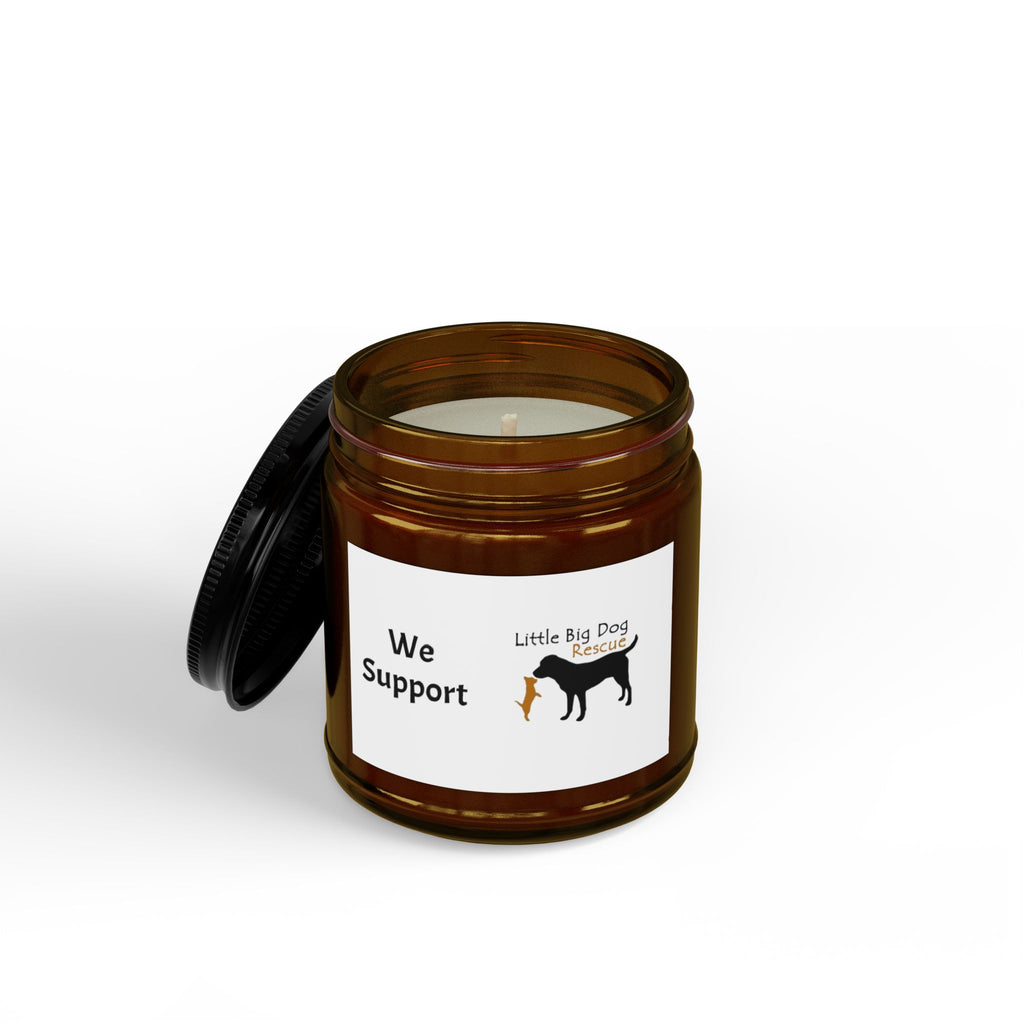 Soy Support Candle — 4oz & 9oz Amber Jar (We Support Little Big Dog Rescue)