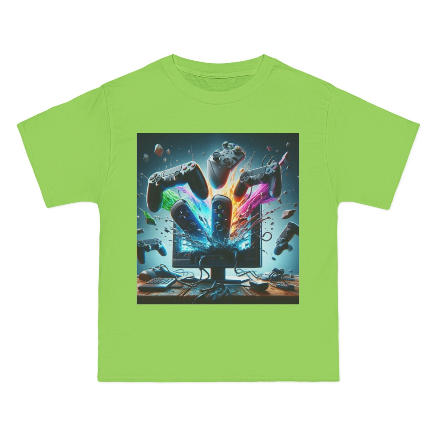 Clothing/ Gaming/ Unisex/ Tee Shirt: Gaming Explosion Short-Sleeve T-Shirt | Unisex Tee, Gamer Gift, Video Game Shirt, Fun Casual Wear, Gaming Apparel