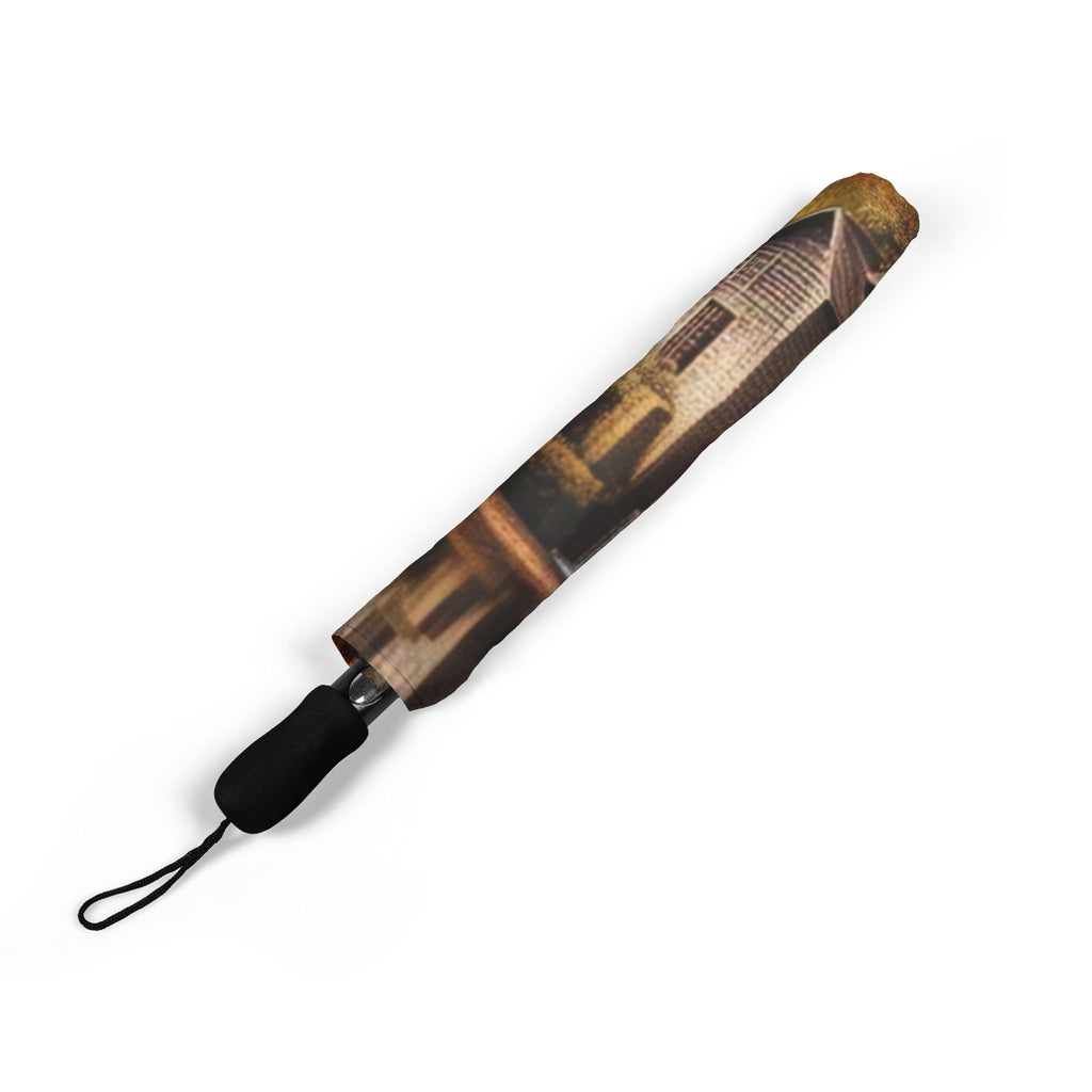 Autumn Scene Foldable Umbrella - Compact Travel Rain Gear Gift