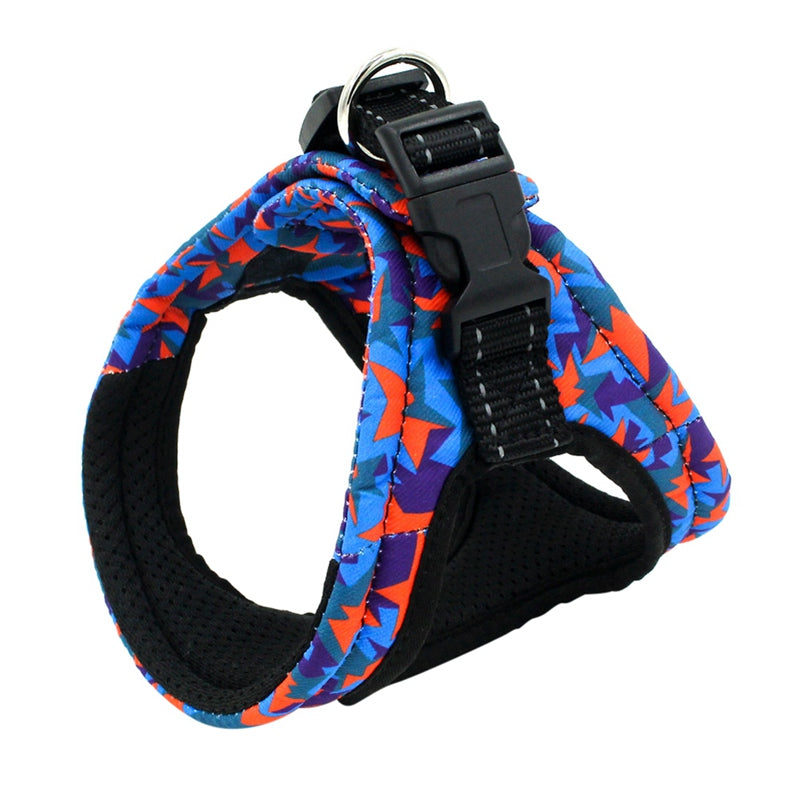 Dog Reflective Printed Chest Strap Set