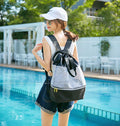 Women Swimming Bag Mesh Handbags Wet Dry Backpack