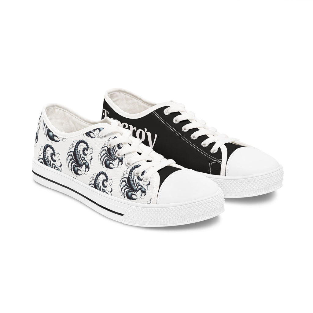 Scorpio Women's Low Top Sneakers - Zodiac Astrology Graphic Shoes