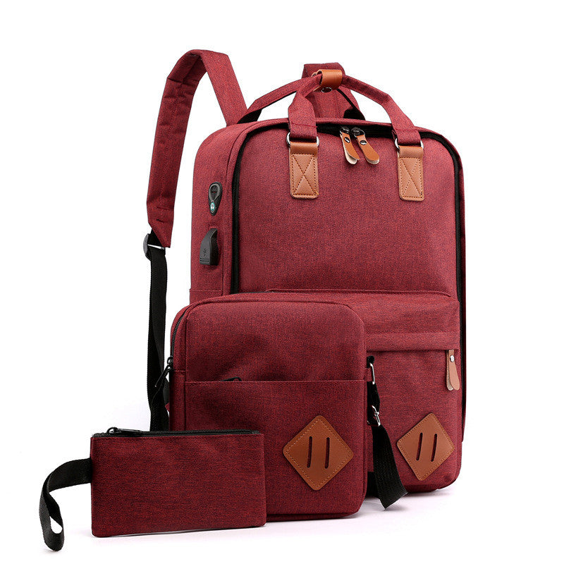 Backpack Male / Women Business Casual USB Computer Backpack Large Capacity