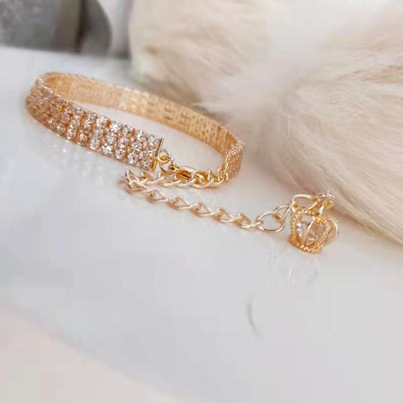 Pet Products Crown Gold fashion Chain for dogs