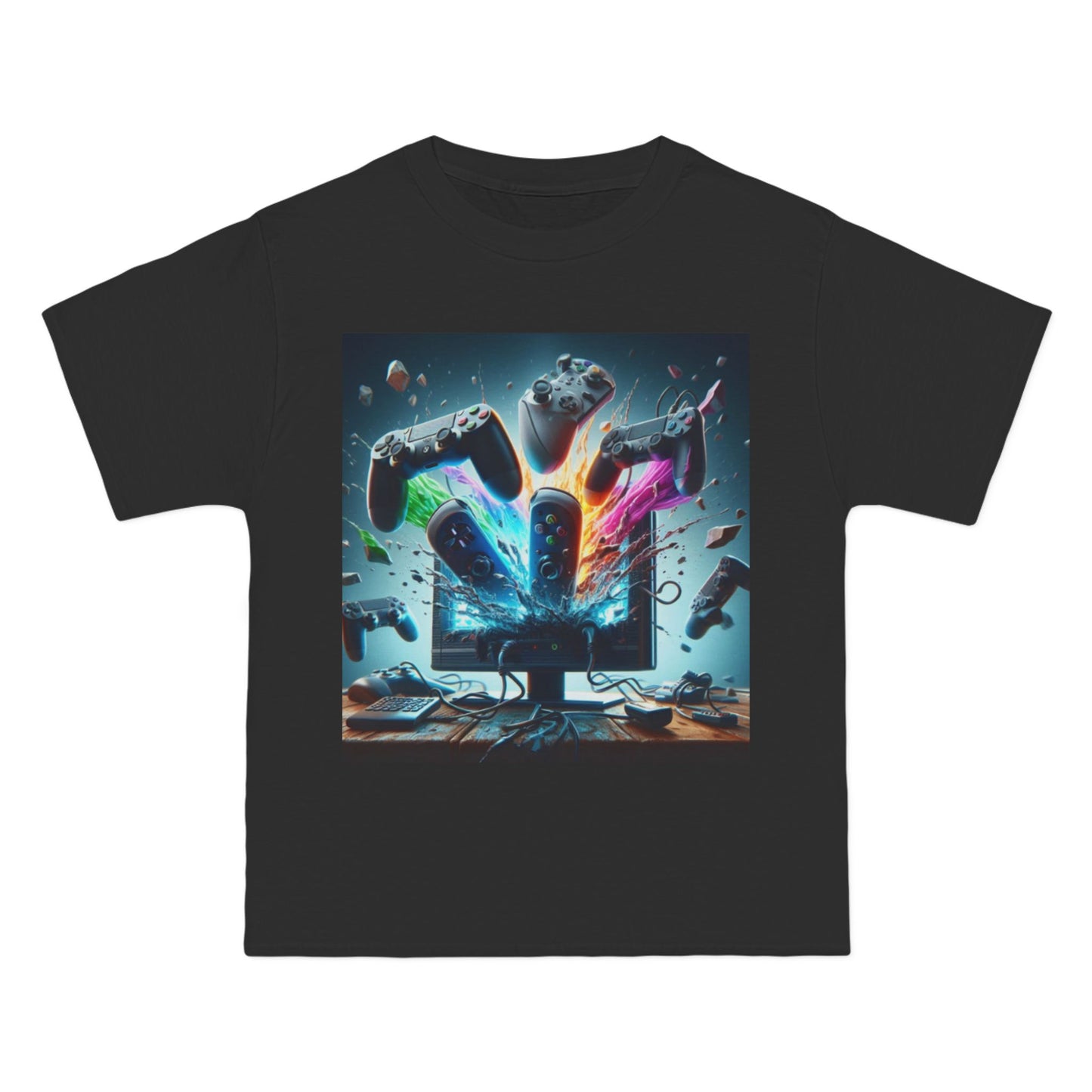 Clothing/ Gaming/ Unisex/ Tee Shirt: Gaming Explosion Short-Sleeve T-Shirt | Unisex Tee, Gamer Gift, Video Game Shirt, Fun Casual Wear, Gaming Apparel
