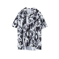 Trendy Korean Retro Pattern Drape Shirt Men