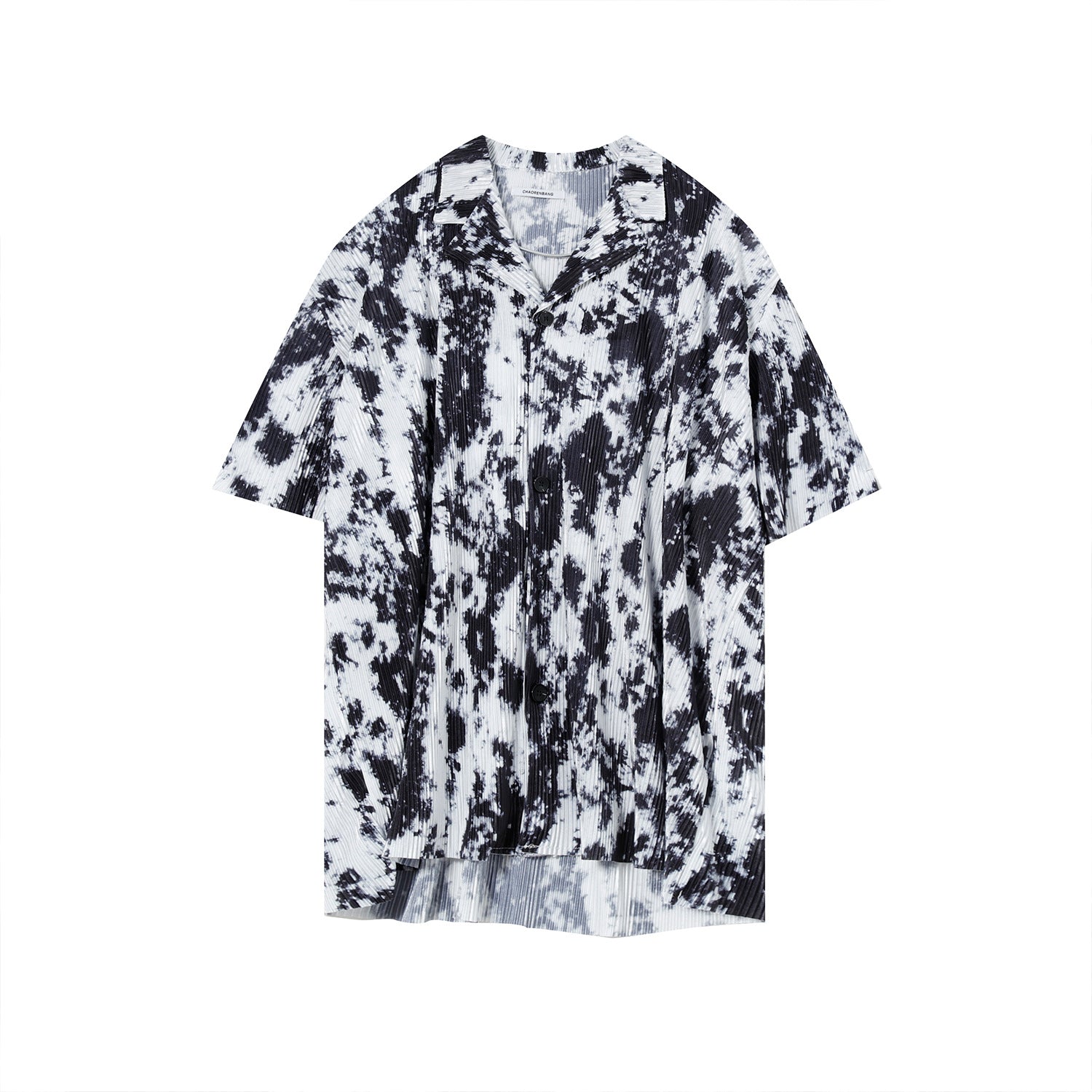 Trendy Korean Retro Pattern Drape Shirt Men