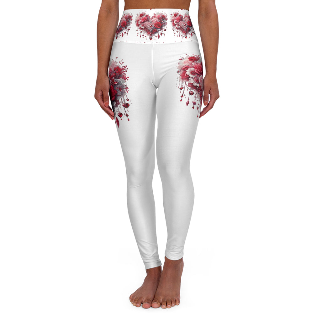 Floral High Waisted Yoga Leggings - Stylish Athleisure Workout Pants