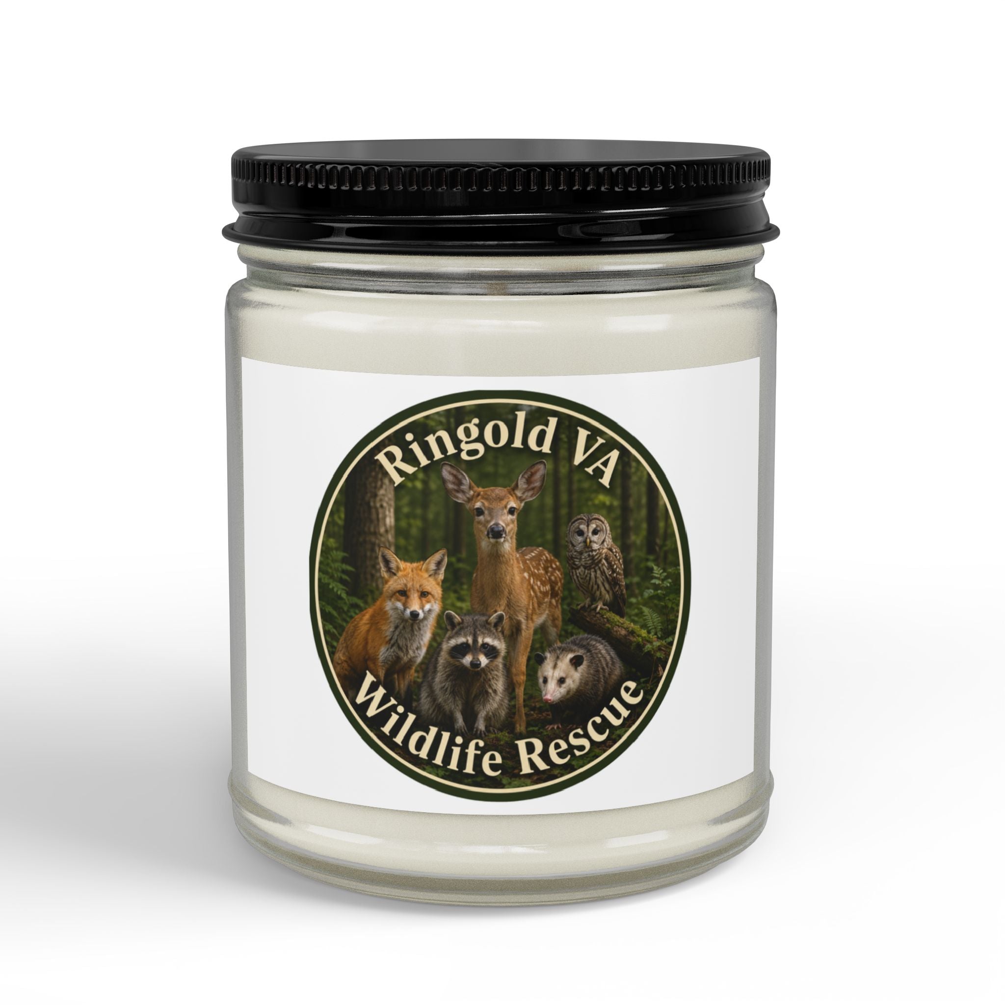 Wildlife Rescue Soy Candle - Ringgold VA Scented Jar (4oz & 9oz)