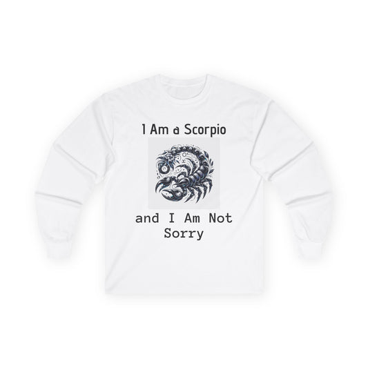 Clothing / Unisex/ Long Sleeve Tee Shirt: Scorpio Long Sleeve Tee, Zodiac Astrology Shirt, Horoscope Gift, Scorpio Season Apparel, Birthday T-Shirt, Astrology Lover Tee, Unisex