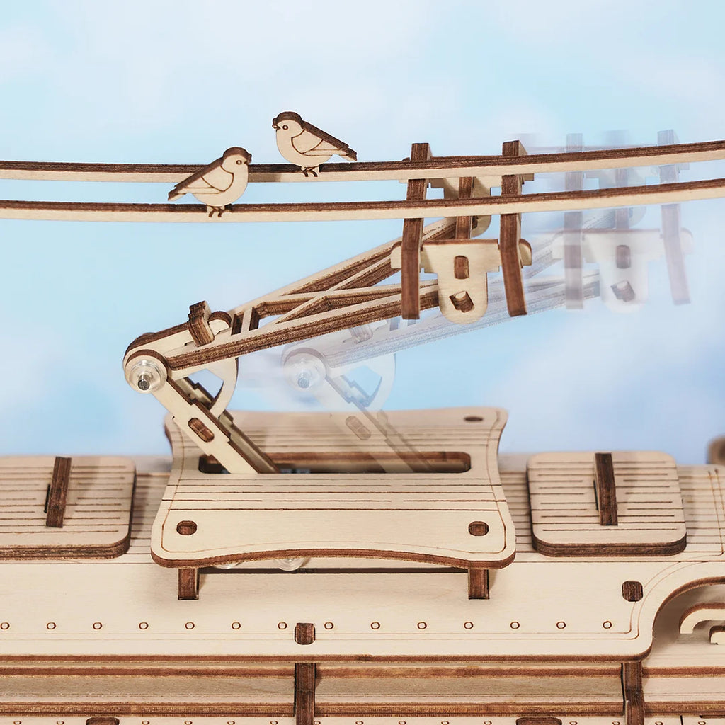 Rokr Classic City Tram 3D Wooden Puzzle LK801 Building Toys, Box Car