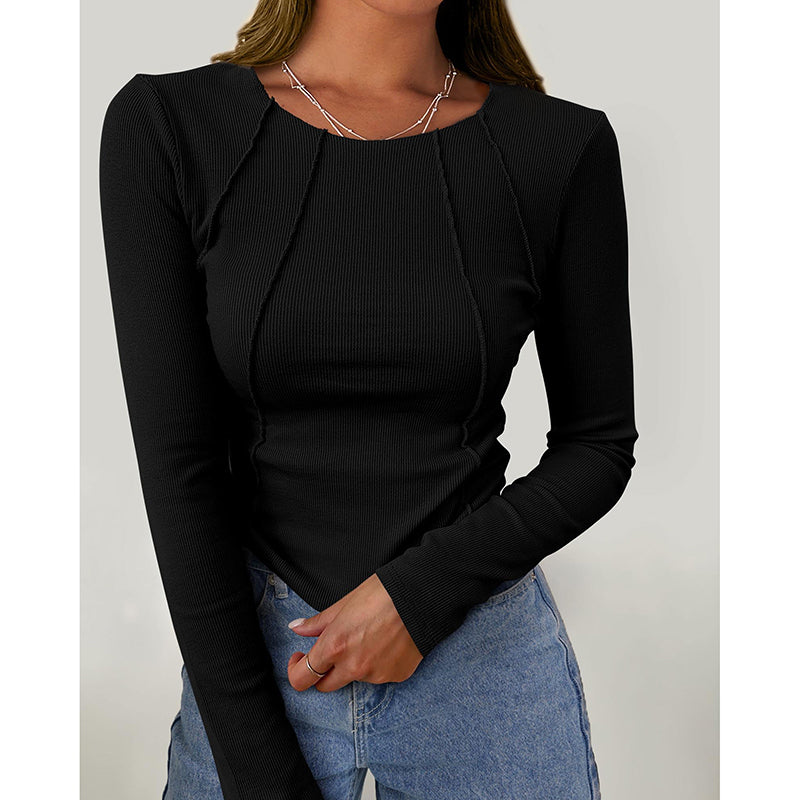 Women Long Sleeve Fall Fashion Basic Tee