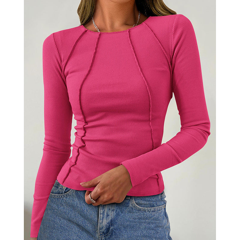 Women Long Sleeve Fall Fashion Basic Tee