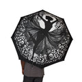 Elegant Floral Foldable Umbrella - Chic Rain Accessories for Women