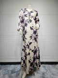 Women Arabic Dubai Printed Robe