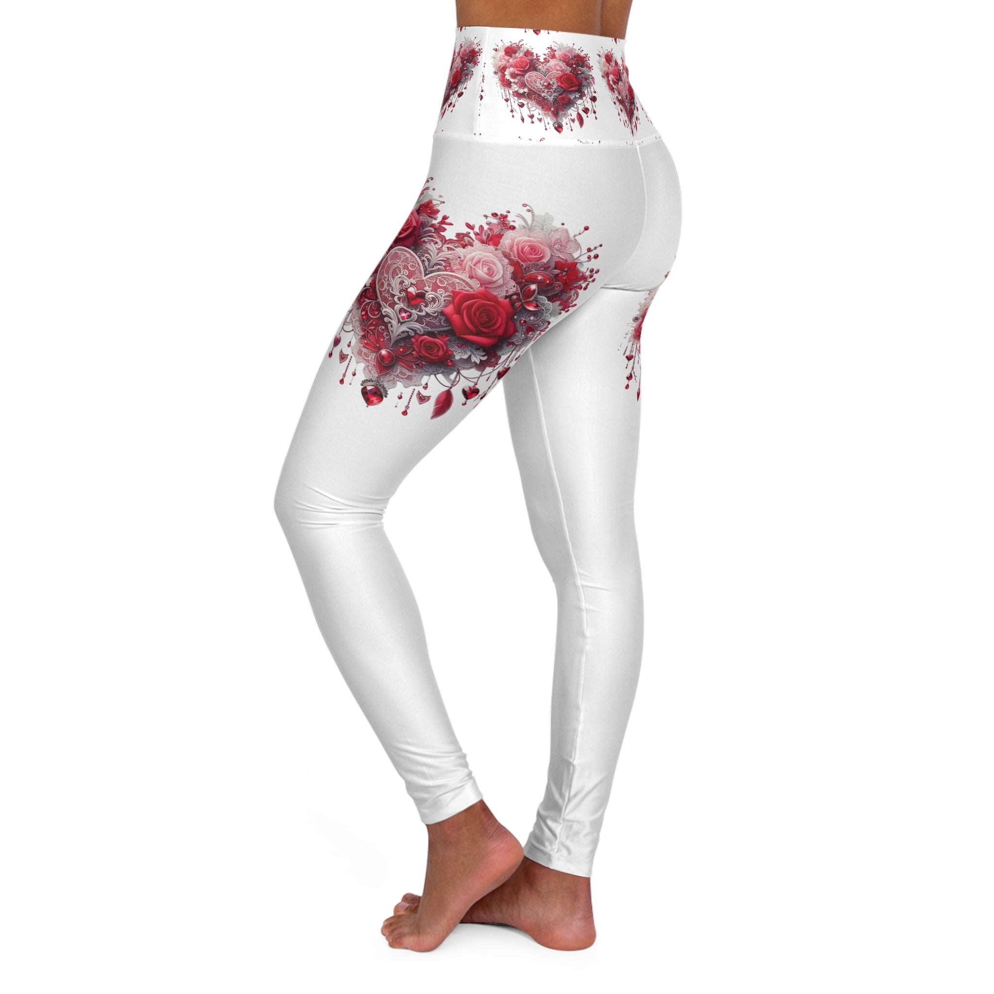 Floral High Waisted Yoga Leggings - Stylish Athleisure Workout Pants