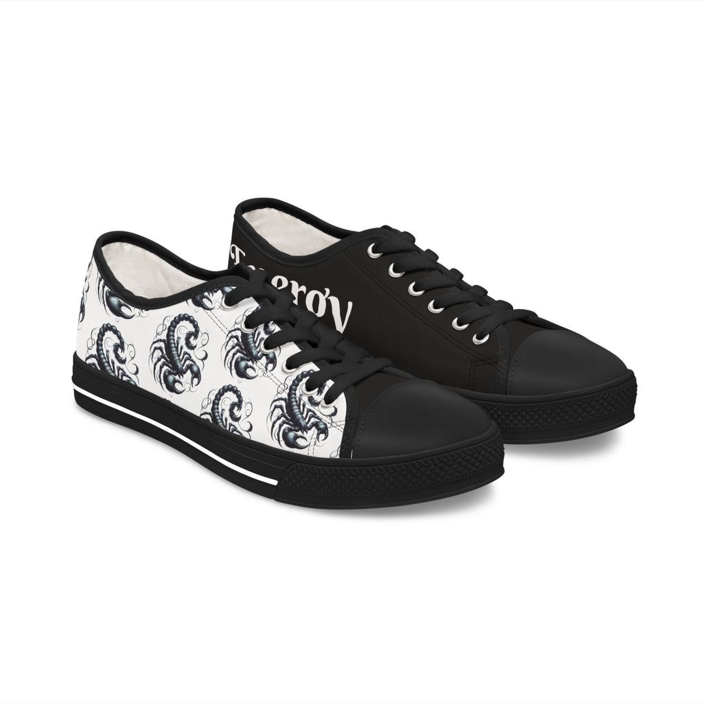 Scorpio Women's Low Top Sneakers - Zodiac Astrology Graphic Shoes
