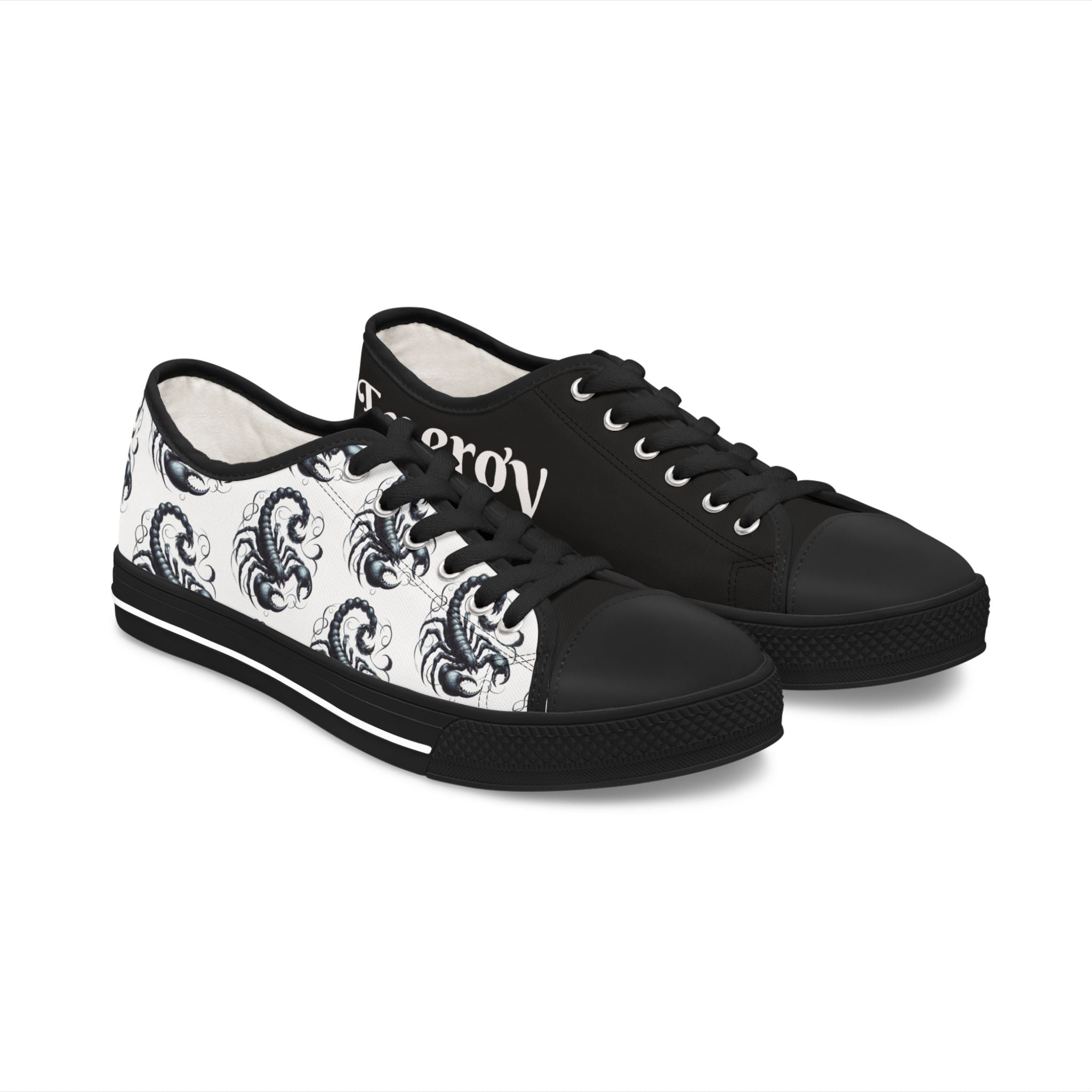 Scorpio Women's Low Top Sneakers - Zodiac Astrology Graphic Shoes