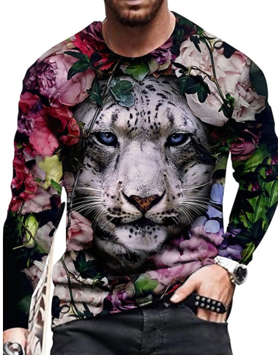 Fashionable Long-sleeved Casual Top / Men and Teen