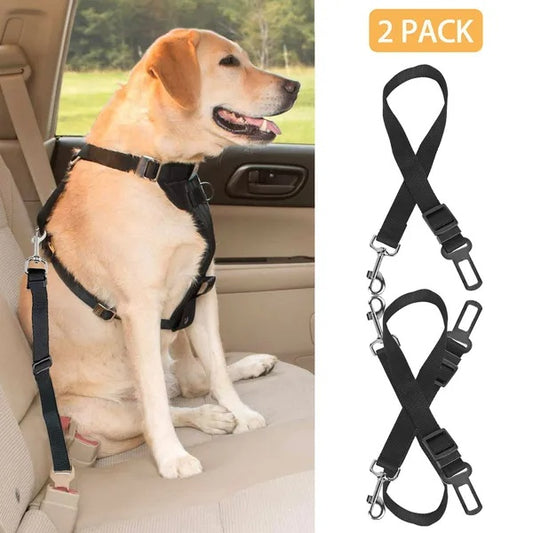 2Pcs Pet Dog / Cat Seat Belt Leash Adjustable Pet Dog / Cat Safety Leads Harness
