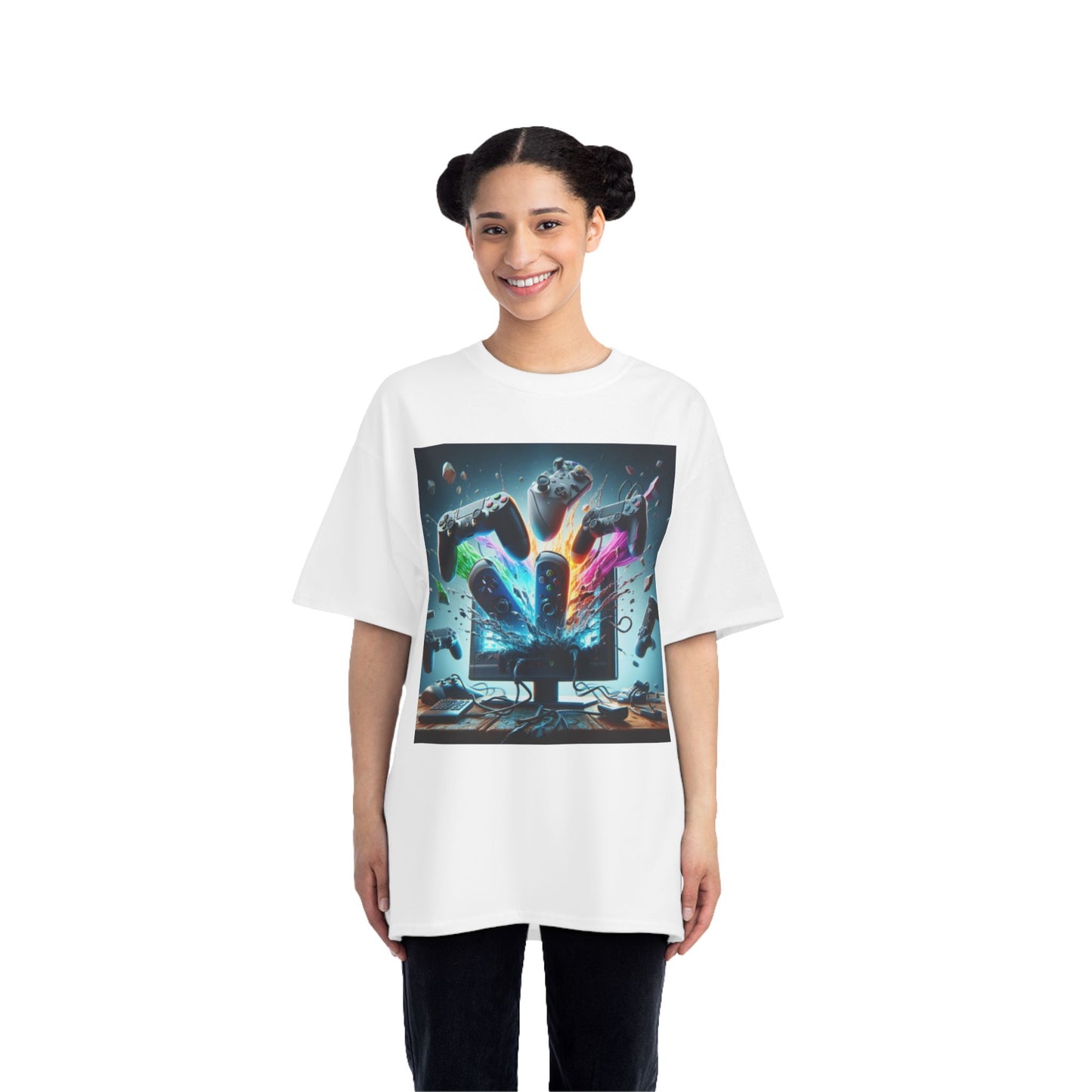 Clothing/ Gaming/ Unisex/ Tee Shirt: Gaming Explosion Short-Sleeve T-Shirt | Unisex Tee, Gamer Gift, Video Game Shirt, Fun Casual Wear, Gaming Apparel