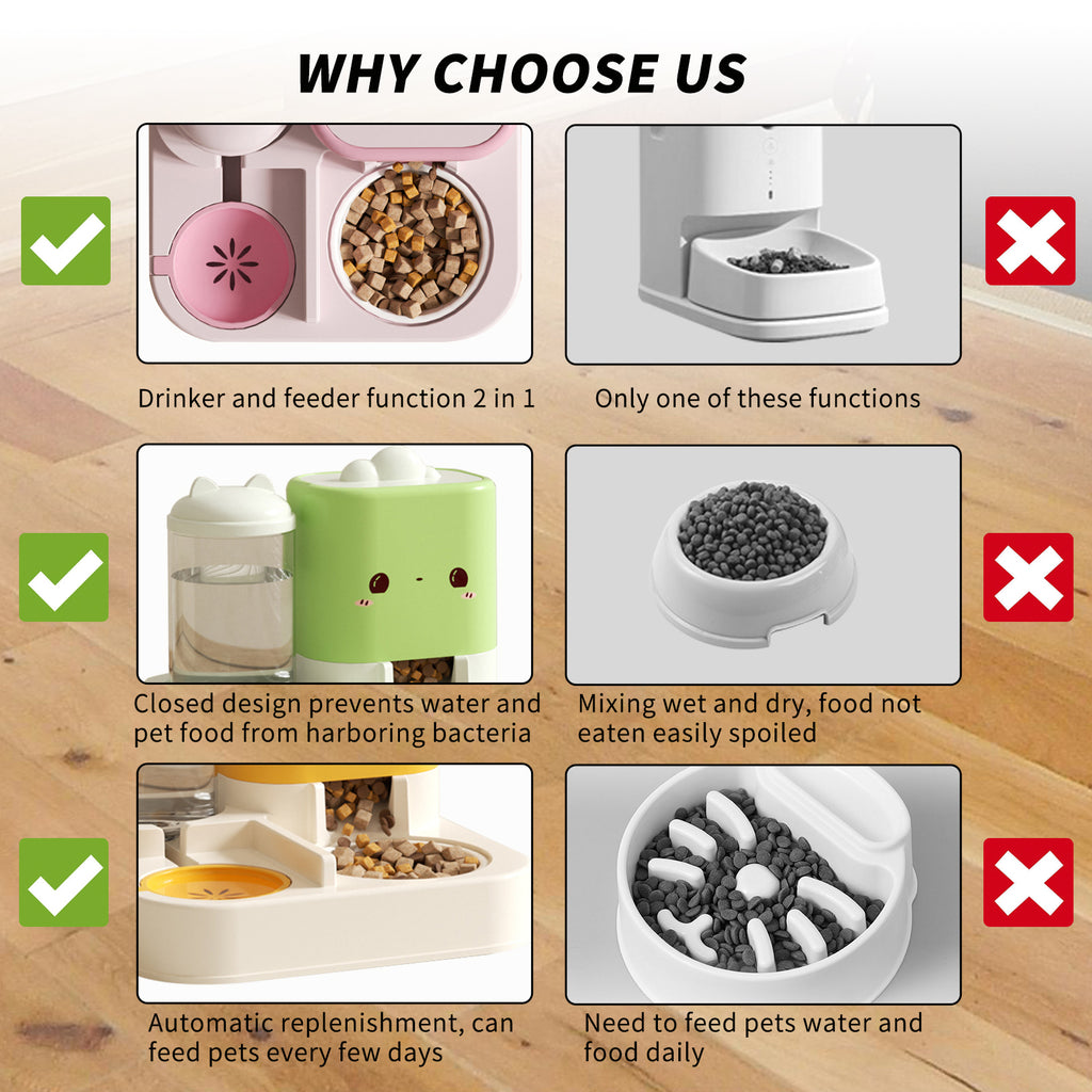 Cartoon Cloud Cat and dog Ear Feeding and Water Feeding, Pet Essential Item for Home and Travel