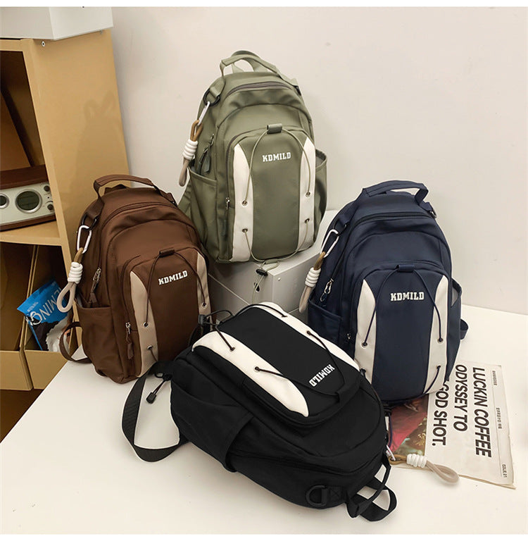 Campus Style Minimalist And Versatile Drawstring Backpack