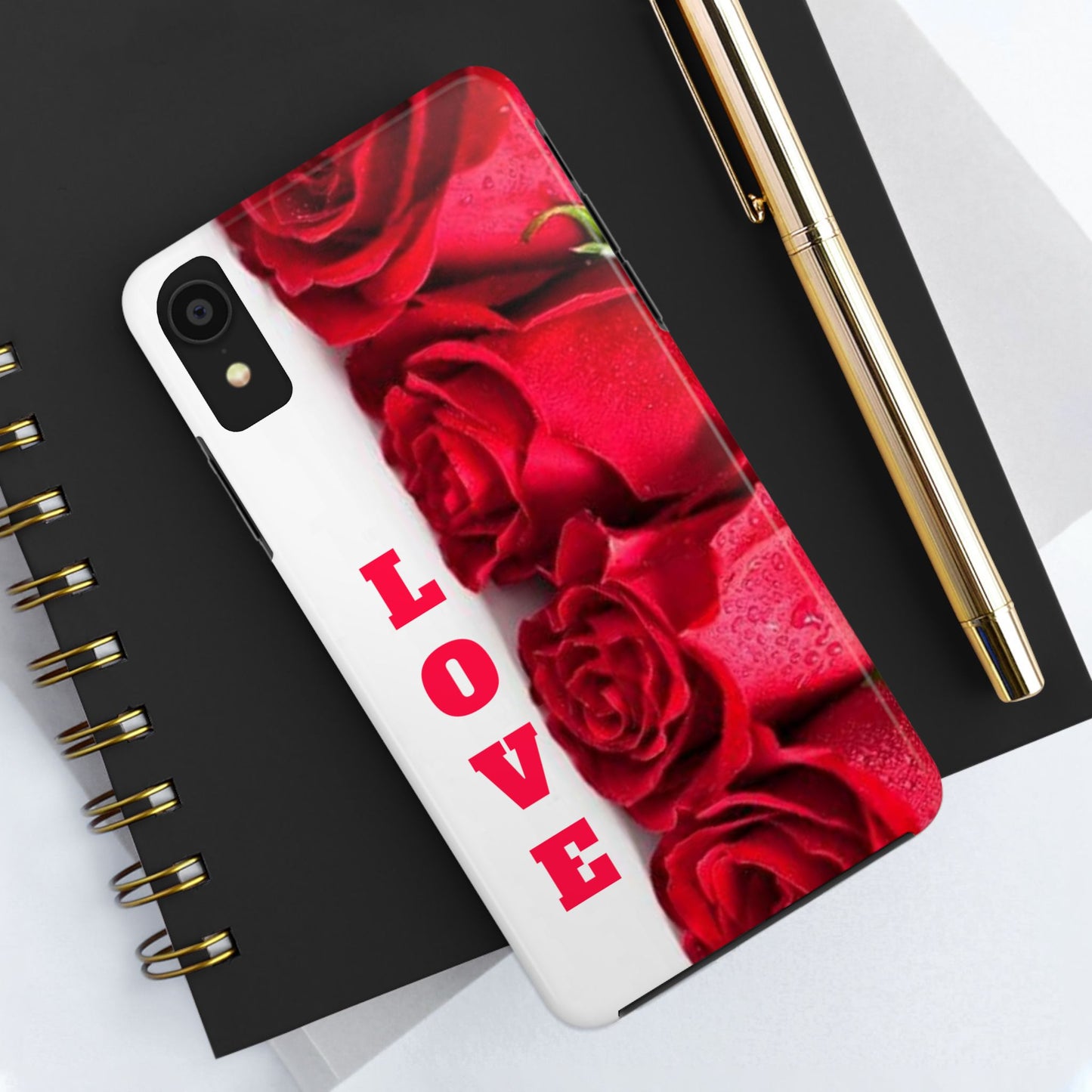 Electronics / Tech & Gadgets: Romantic Rose Love Phone Case, Valentine's Gift, Floral Protective Cover, Cute Phone Accessory, Thoughtful Gift Idea