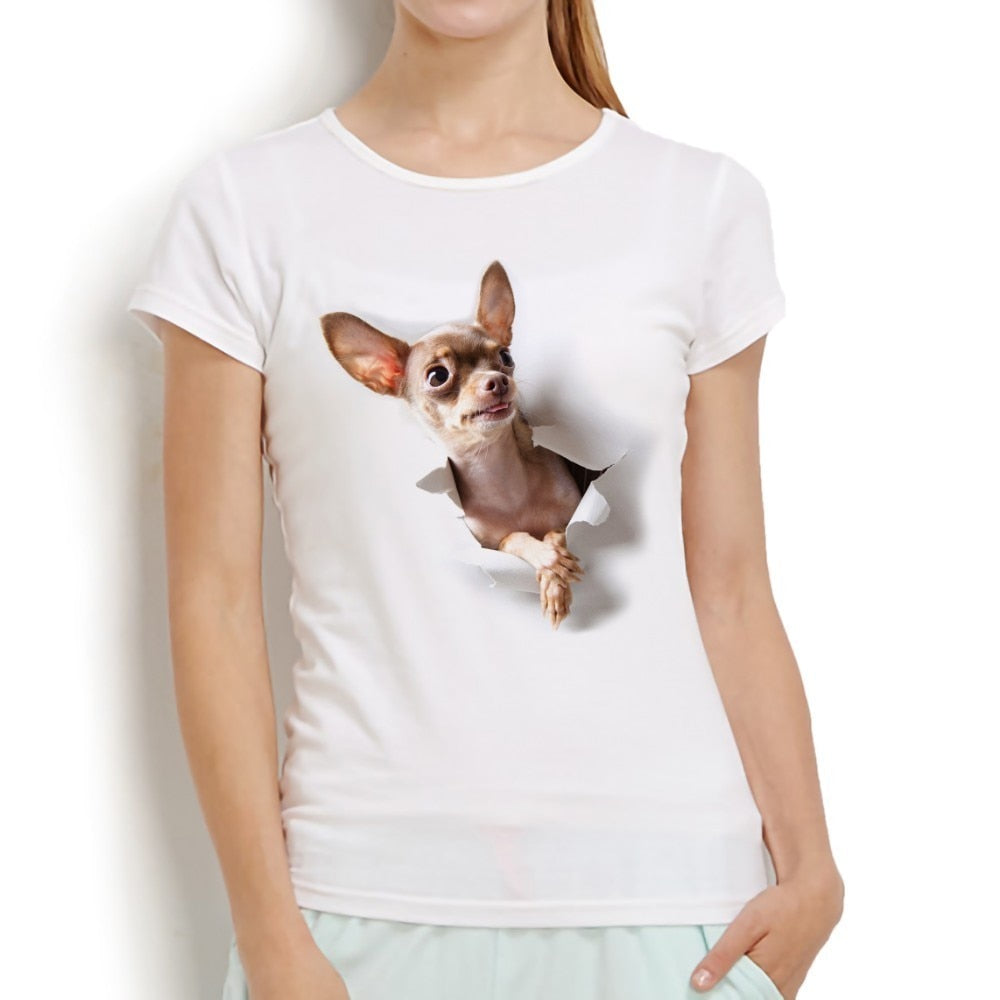 Cane Corso / Chihuahua dog 3d T-shirt Women / Teen