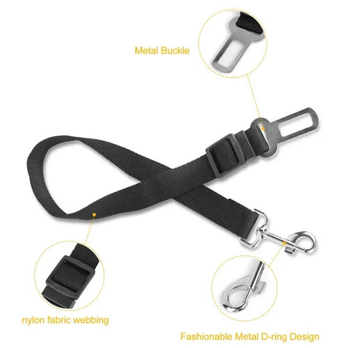 2-Pack Pet Seat Belt Leash for Dogs & Cats | Adjustable Safety Harness