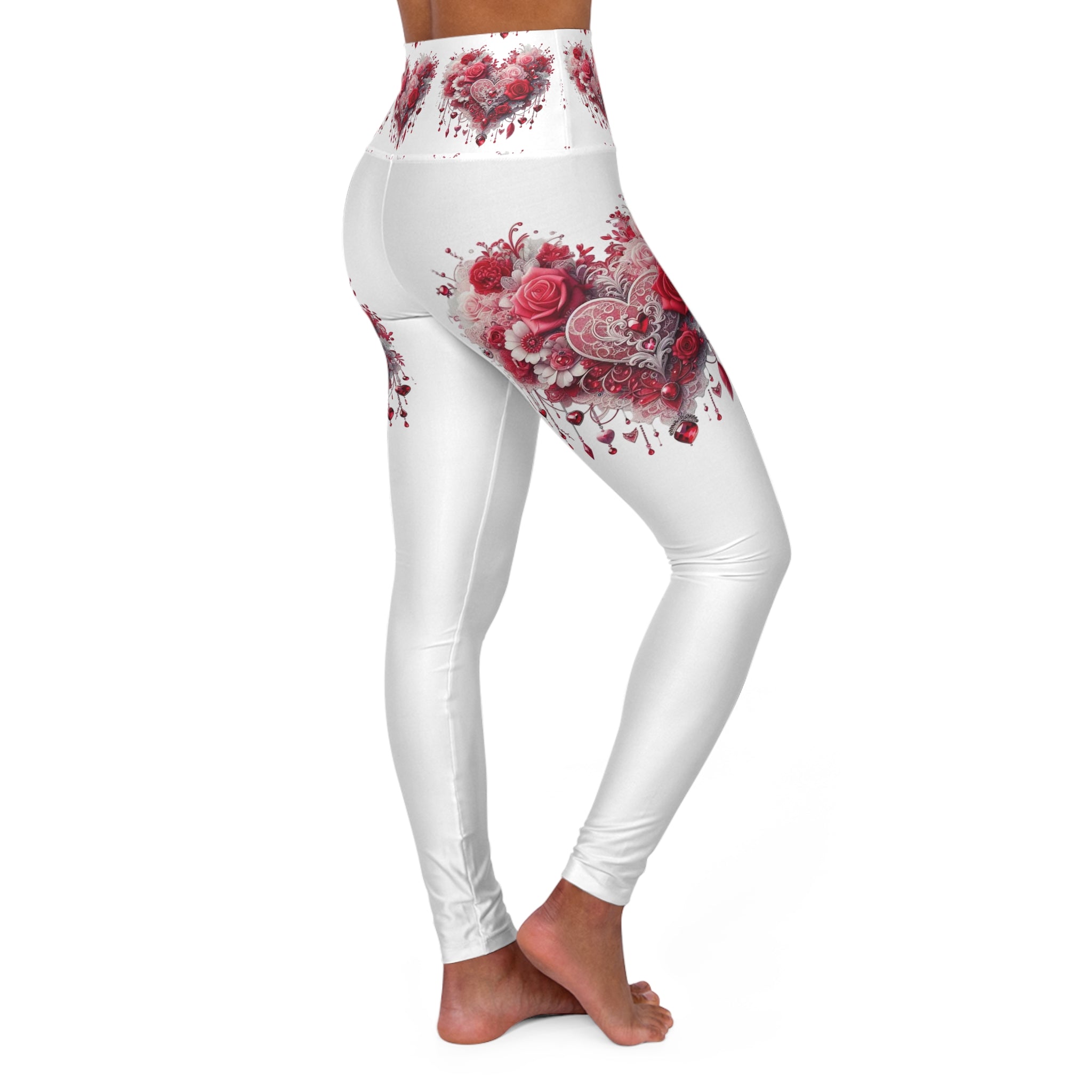 Floral High Waisted Yoga Leggings - Stylish Athleisure Workout Pants