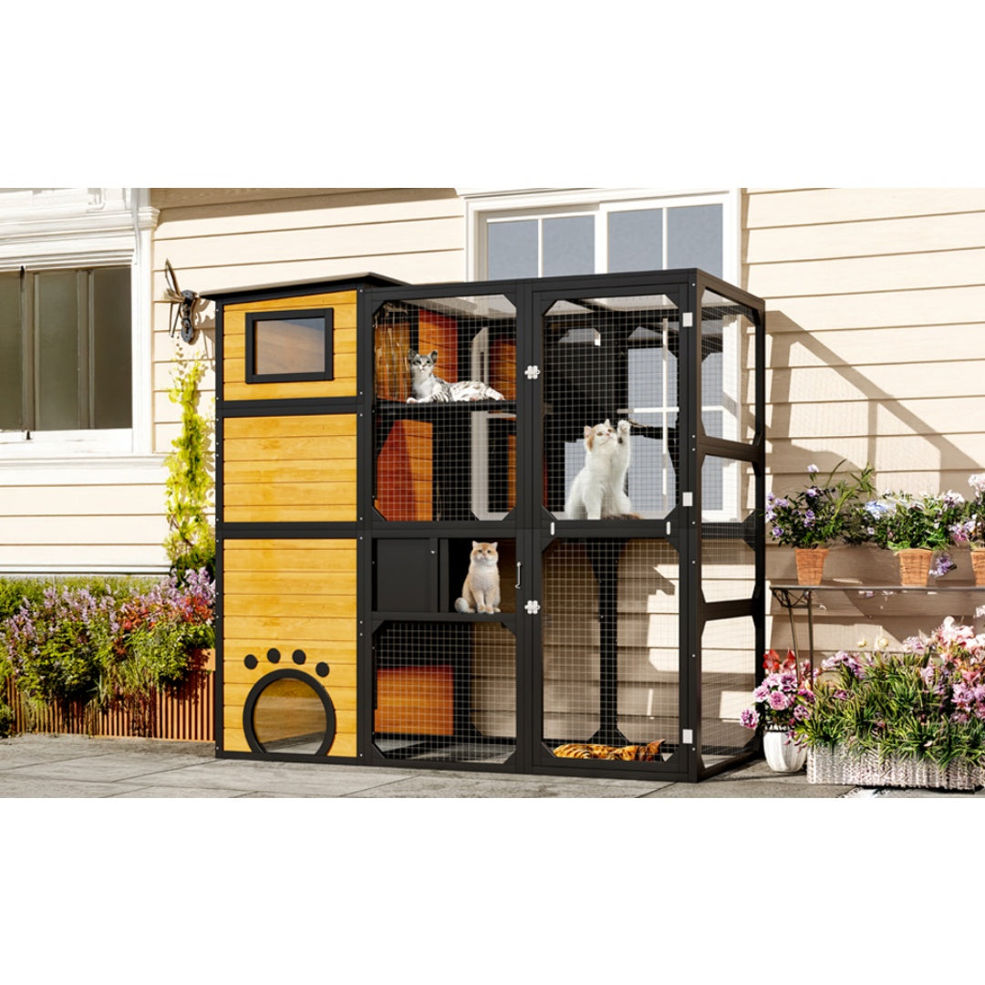 Large Cat Catio 4 Tiers Cat Enclosure for Outdoor