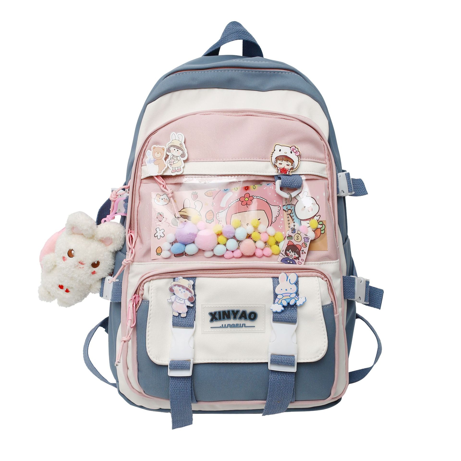 Teen / Girls Cute Large Capacity School Backpack with or without accessories