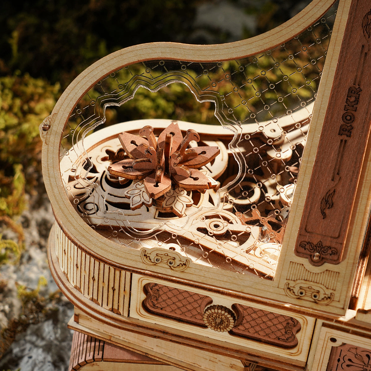 Robotime 3D Wooden Puzzle Magic Piano Music Box - 223pcs