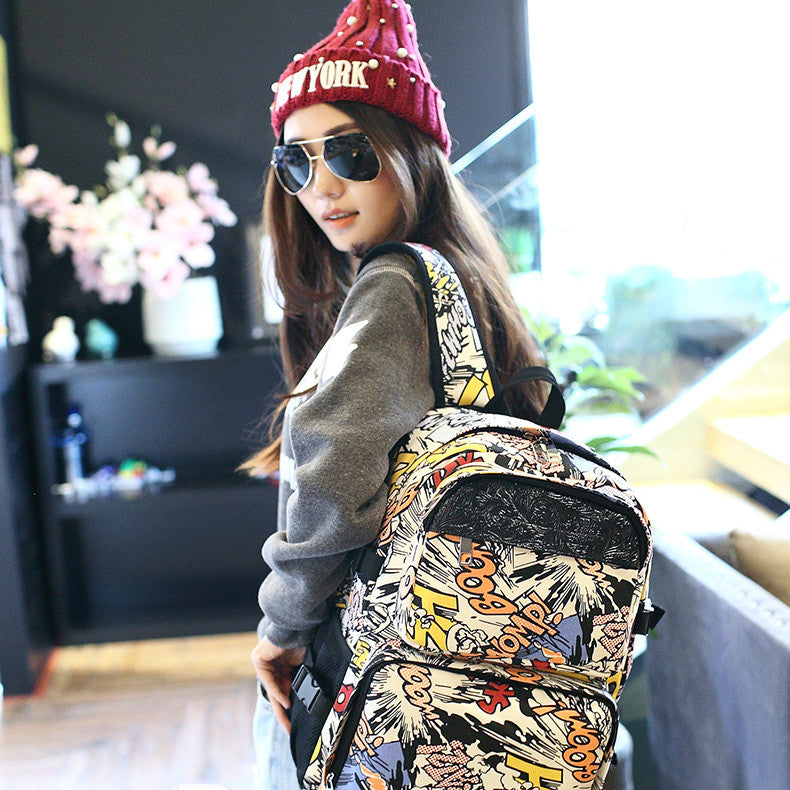 Women's Korean Style Large Capacity Travel Bag / College / School Backpack